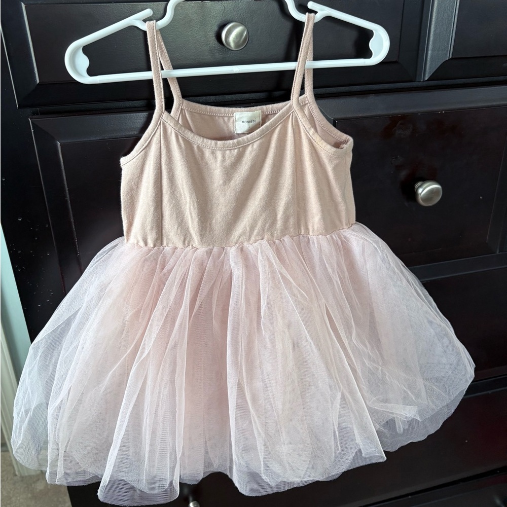 Elegant Pink Tulle Baby Dress